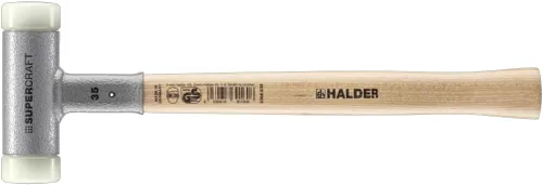 Vista 18 de Halder SuperCraft Dead Blow Mallet 3366.020 - Mazo sin rebote, inserciones de nailon duro, mango de madera de nogal americano con protector