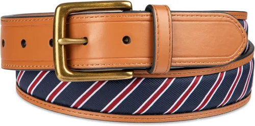 Vista 30 de Tommy Hilfiger Men's Fabric Inlay Casual Belt with Classic Harness Buckle