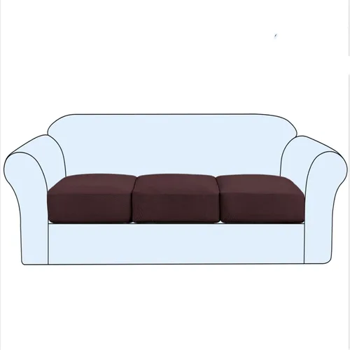 Vista 15 de Funda de cojín elástica para sofá, funda de asiento, funda de sofá de dos plazas, protector de elastano elástico para muebles para asiento (negro, 1)