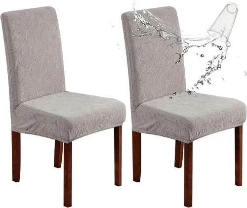 Vista 111 de Fundas impermeables para sillas de comedor, fundas elásticas para sillas Parsons, para comedor, cocina, funda protectora para silla de comedor