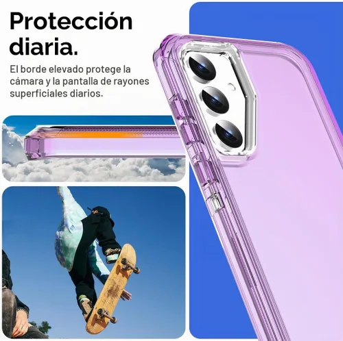 Vista 5 de AICase Funda transparente 3 en 1 para Samsung Galaxy S26, resistente protección contra caídas, cuerpo completo, a prueba de golpes, a prueba