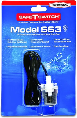 Vista 2 de RectorSeal Safe-T-Switch 97647 - Interruptor de desbordamiento de condensado, diseño delgado, HVAC