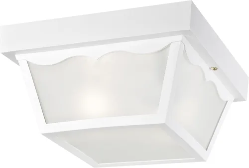 Vista 6 de Westinghouse 6697500 Accesorio tradicional de montaje empotrado para exteriores con una sola luz, acabado blanco sobre polipropileno, paneles