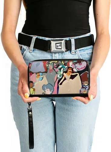 Vista 3 de Buckle-Down Cartera rectangular con cremallera de PU para mujer, Cenicienta, 7.5"x4.5", Cenicienta, Buckle-down Pu Cremallera Alrededor Cartera