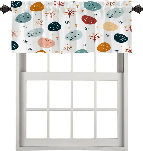 Vista 80 de Cortinas opacas de cocina con pintura al óleo de Europa rosa y negra para ventanas, cenefas opacas modernas de torre Eiffel de poliéster multicapa