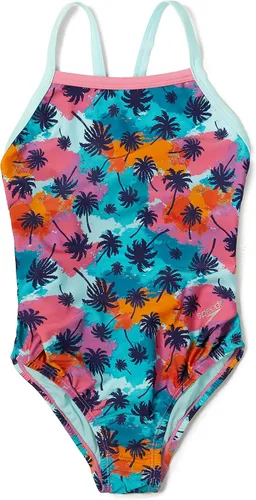 Vista 47 de Speedo Traje de baño de una pieza para niña con tiras finas Azul (Blue Print)