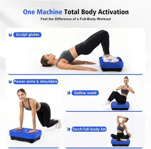 Vista 7 de Homesy Vibration Plate Exercise Machine Shake Plate for Lymphatic Drainage