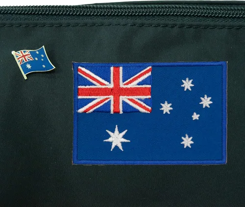 Vista 6 de A-ONE -Australia Bandera Nación Parches de Cuero Caliente+Insignia de Bandera de Viaje, Frabic Art Craft Costura Planchado para ropa, bolsos, jeans