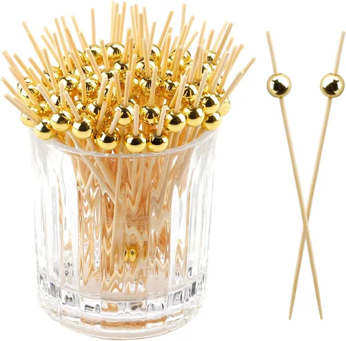 Vista 14 de 100 piezas de palillos de cóctel para bebidas, decoraciones de San Valentín, palillos de dientes elegantes para aperitivos, palillos de dientes