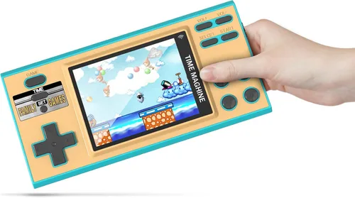 Vista 2 de Consola de juegos portátil para niños con 200 videojuegos para niños, juegos de 16 bits, juguetes de viaje, juego de bolsillo de pantalla de 3