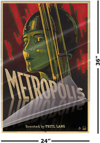 Vista 2 de Metropolis - Póster de película (estilo regular, cabeza de máquina) (tamaño: 24 x 36 pulgadas) (póster laminado y tiras)