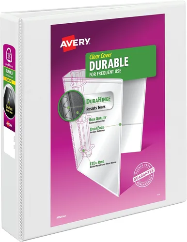 Vista 12 de Avery Durable View -Carpeta de 3 anillos EZD de 1 pulgada, 1 carpeta blanca (09301)