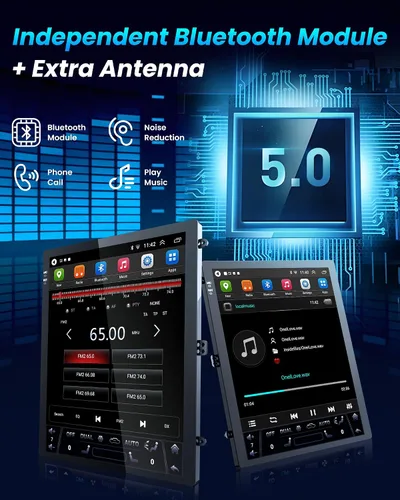 Vista 9 de [8Core 4G+64G] Radio de coche para Ford F150 2013 2014: 12.1 '' HD pantalla táctil estéreo con Carplay inalámbrico Android Auto 5G WiFi