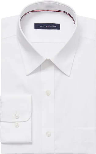 Vista 3 de Tommy Hilfiger Camisa de vestir para hombre, ajuste regular, sin planchado, color liso