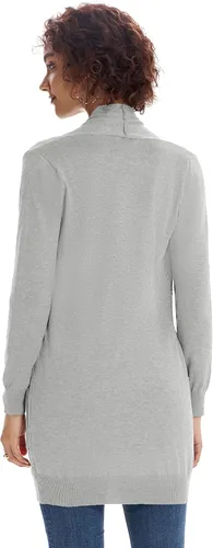 Vista 4 de Grace Karin - Chaqueta de manga larga con bolsillos frontales abiertos para mujer