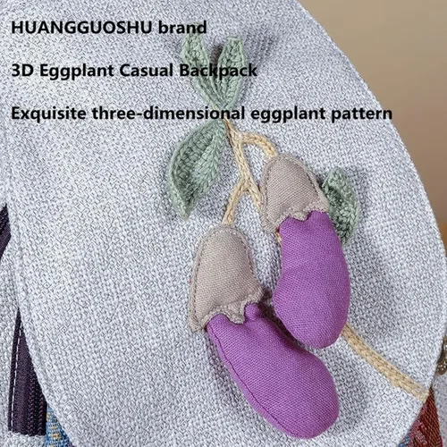 Vista 159 de HUANGGUOSHU Mochila de algodón tejida de algodón bohemio con bordado de lona estilo bohemio con múltiples bolsillos retro linda mochila cartera