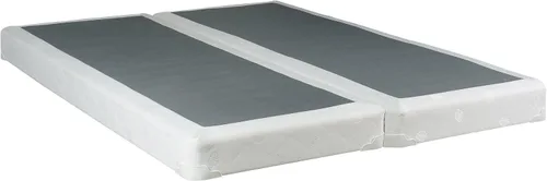 Vista 3 de Continental Sleep Base tradicional de somier/base de madera de perfil bajo de 4 pulgadas para colchón, tamaño matrimonial, beige