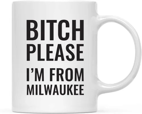 Vista 8 de Andaz Press Taza de café de 11 onzas, regalo de broma, Bitch Please I'm from Alabama, paquete de 1, incluye caja de regalo, divertidas ideas