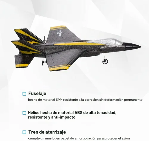 Vista 7 de GoolRC Avión RC FX635, avión RC de 2 canales, avión de control remoto de 2.4 GHz, planeador de espuma listo para volar con giroscopio de 3 ejes