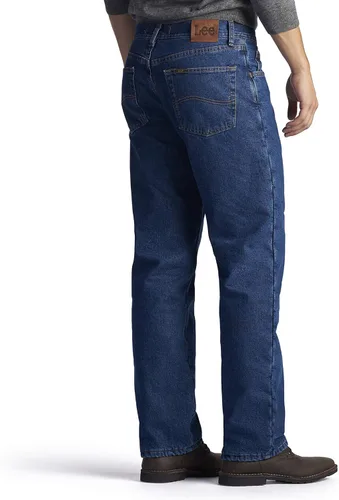 Vista 4 de Lee Men's Fleece and Flannel Lined Relaxed-Fit Straight-Leg Jeans