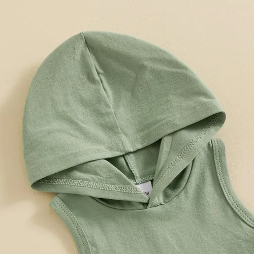 Vista 4 de Lucikamy Ropa de bebé niño sin mangas + pantalones cortos con estampado a rayas con bolsillos, 2 piezas de trajes de verano