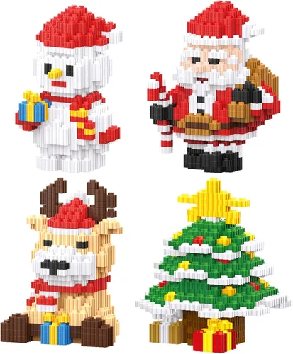 Vista 9 de Christmas Advent Calendar 2026 Building Sets Compatible with Lego Christmas 24 Days Countdown Gifts 24 Packs Christmas Model Building Micro Blocks