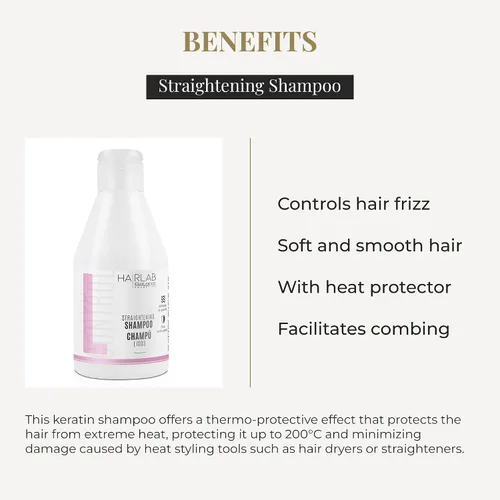 Vista 3 de SALERM - Champú de queratina - Lisos Hair Lab - 10.1 fl oz - Controla el encrespamiento del cabello - Suave y liso - Con protector térmico
