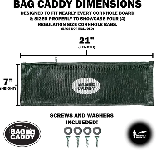 Vista 3 de Bolsa de Cornhole Caddy (paquete doble) Almacenamiento de bolsas de maíz Accesorios para tableros de Cornhole