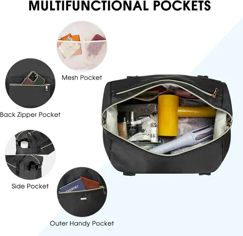 Vista 5 de WANDF For Spirit Airlines - Bolsa de viaje de 18 x 14 x 8 pulgadas, con aprobación por la TSA y bolsa de zapatos, bolsa de fin de semana, equipaje