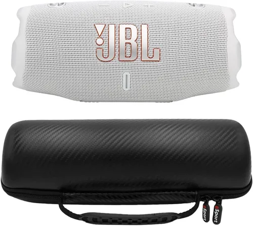 Vista 10 de JBL Charge 6 Waterproof Portable Speaker Bundle with gSport Carbon Fiber Case (Black)