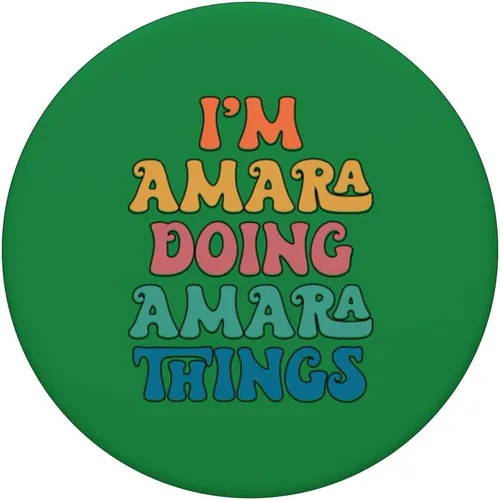 Vista 3 de Divertido nombre de Amara, I'm Amara Doing Amara Things PopSockets PopGrip intercambiable