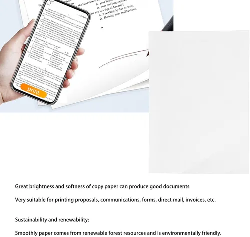 Vista 8 de A4 Thermal Paper, 100 Page Thermal Printer Paper, 8.2 x 11.7 Inches for Portable Thermal Printer, Compatible with Most Thermal Printers