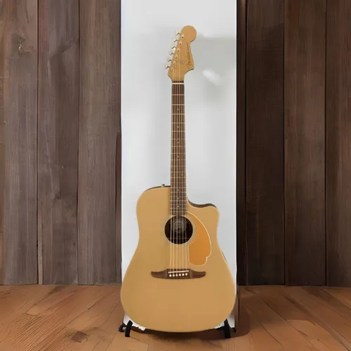 Vista 8 de Fender Redondo Player - Guitarra acústica, con garantía de 2 años, bronce satinado, diapasón de nogal