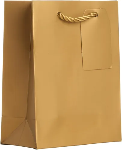 Vista 2 de Jillson Roberts 6 bolsas de regalo pequeñas de 6 x 7.5 x 3 pulgadas para todas las ocasiones, disponibles en 15 colores sólidos, dorado mate