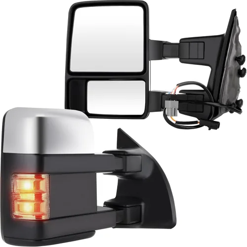 Vista 13 de Espejos de remolque aptos para Ford 1999-2007 para F250 para F350 para F450 para F550 Super Duty Truck 2000-2005 para Ford para espejos de remolque