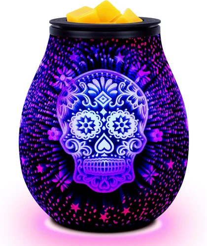 Vista 13 de EQUSUPRO Calentador de cera derretida, quemador de cera para cera perfumada, calentador de fragancia eléctrico para cubos de cera y tartas, diseño