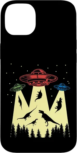Vista 15 de Funda vintage de secuestro alienígena de dinosaurio para iPhone 17