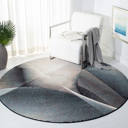 Vista 28 de SAFAVIEH Hollywood Collection - Alfombra decorativa de 2 pies 3 pulgadas x 4 pies, beige y azul, diseño moderno de mediados de siglo, no desprende