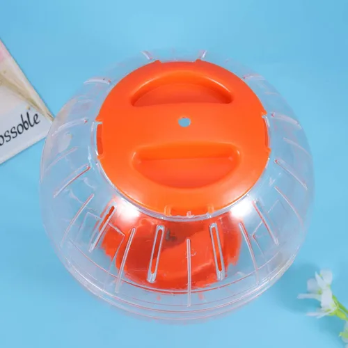 Vista 6 de POPETPOP Pelota de ejercicio para correr de hámster, mini pelota para mascotas pequeñas (naranja)