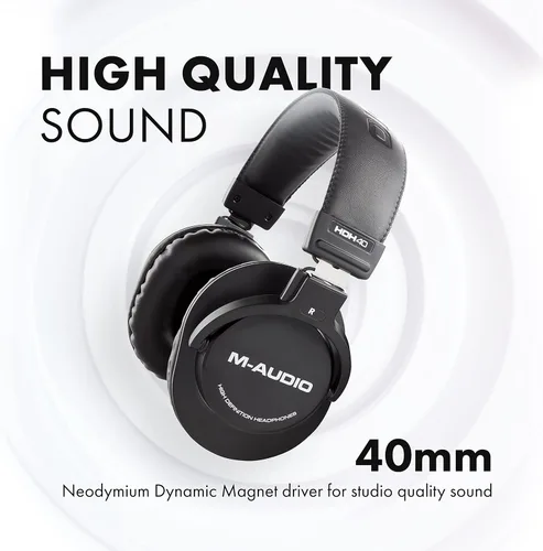Vista 5 de M-AUDIO Keystation Mini 32 MK3 MIDI Controller Bundle con auriculares para grabación de estudio, producción de música, podcasting, transmisión