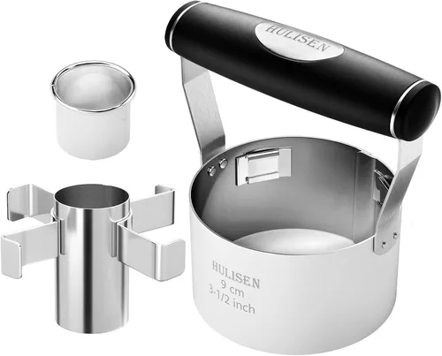 Vista 8 de HULISEN Cortador de rosquillas, cortador de donas de acero inoxidable de 3.5 pulgadas con mango de agarre suave y cortador de galletas pequeño