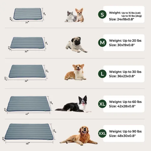 Vista 9 de BALANCE Almohadilla para Jaula de Perros, Alfombrilla de Espuma para Perros Almohadilla para Perrera, Cama para Mascotas Lavable Resistente al Agua