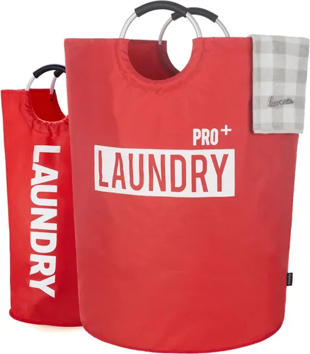Vista 10 de Caroeas Cesta de Ropa de 90L (13 Colores), Cesta de Ropa Impermeable, Bolsa de Ropa con Asas Acolchadas, Cesta de Ropa, Cesta de Ropa Plegable