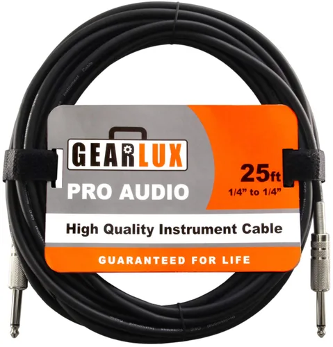 Vista 9 de Gearlux Cable de instrumento/cable de guitarra, 1/4 de pulgada, recto a recto, negro, 6 pies - paquete individual