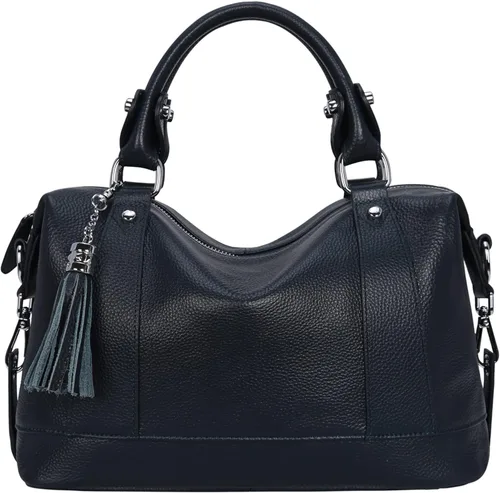 Vista 23 de Heshe - Bolsa de hombro de piel para mujer, con asa superior, bolsa cruzada