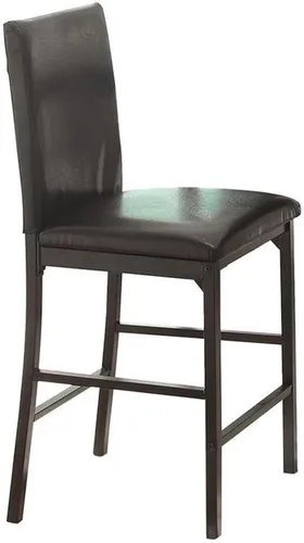 Vista 6 de Homelegance Tempe - Silla de comedor (4 unidades), piel sintética, color marrón oscuro