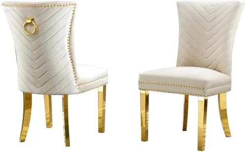 Vista 5 de Best Quality Furniture SC360-367 Sillas de comedor, negro/dorado