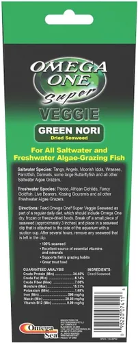 Vista 3 de Omega One Algas verdes súper veganas para todos los pastores de algas, 0.8 onzas, 0.81 oz, 24 hojas, paquete de 3