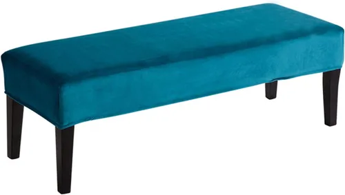 Vista 10 de ele ELEOPTION Fundas de banco de terciopelo elastano, funda elástica para sala de estar, dormitorio, cocina, antideslizante, lavable con correas