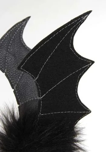Vista 3 de Accesorio de disfraz diadema con murciélago negro con resorte Multicolor